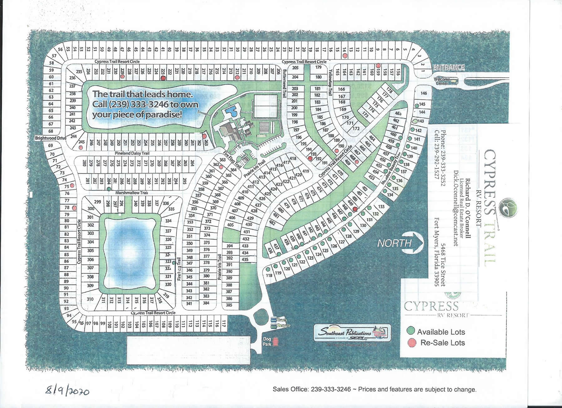 Cypress Trail RV Resort Site Plan Luxury RV Resort Fort Myers